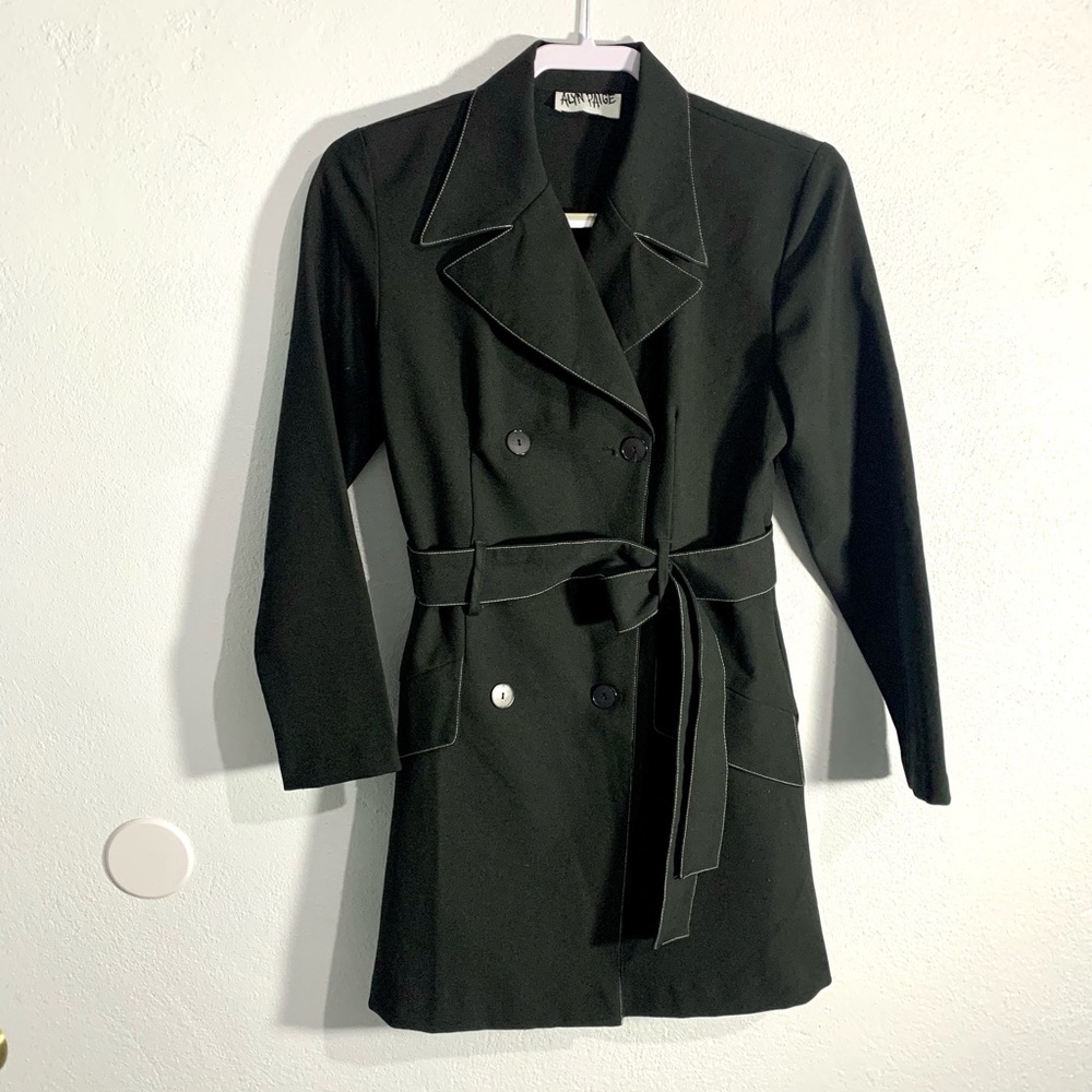 Alyn Paige Black Trench Coat